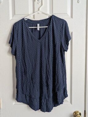 Latched Mama - Blue Polka Dot Shirt